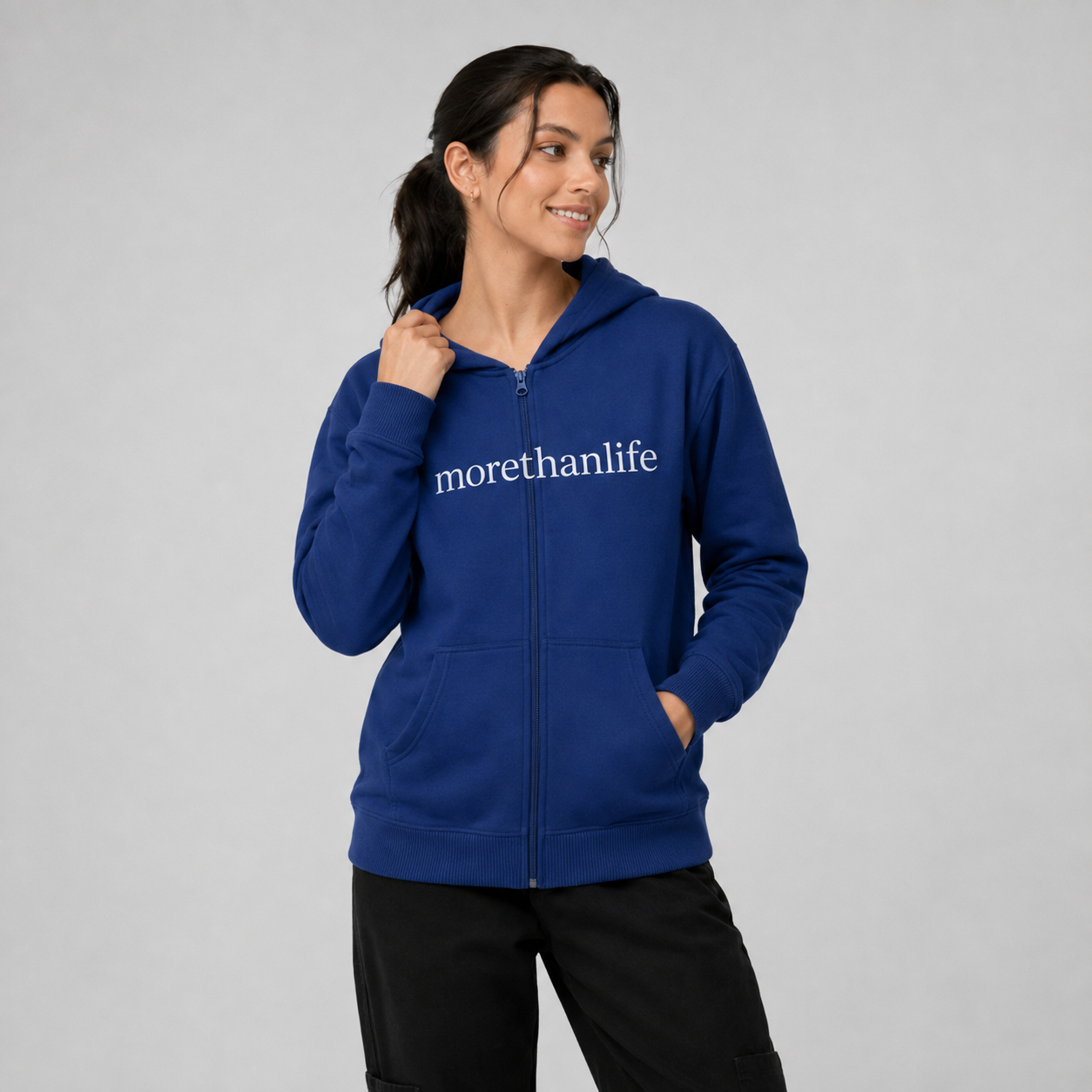 The Original 'More than life' Zip-Up Hoodie