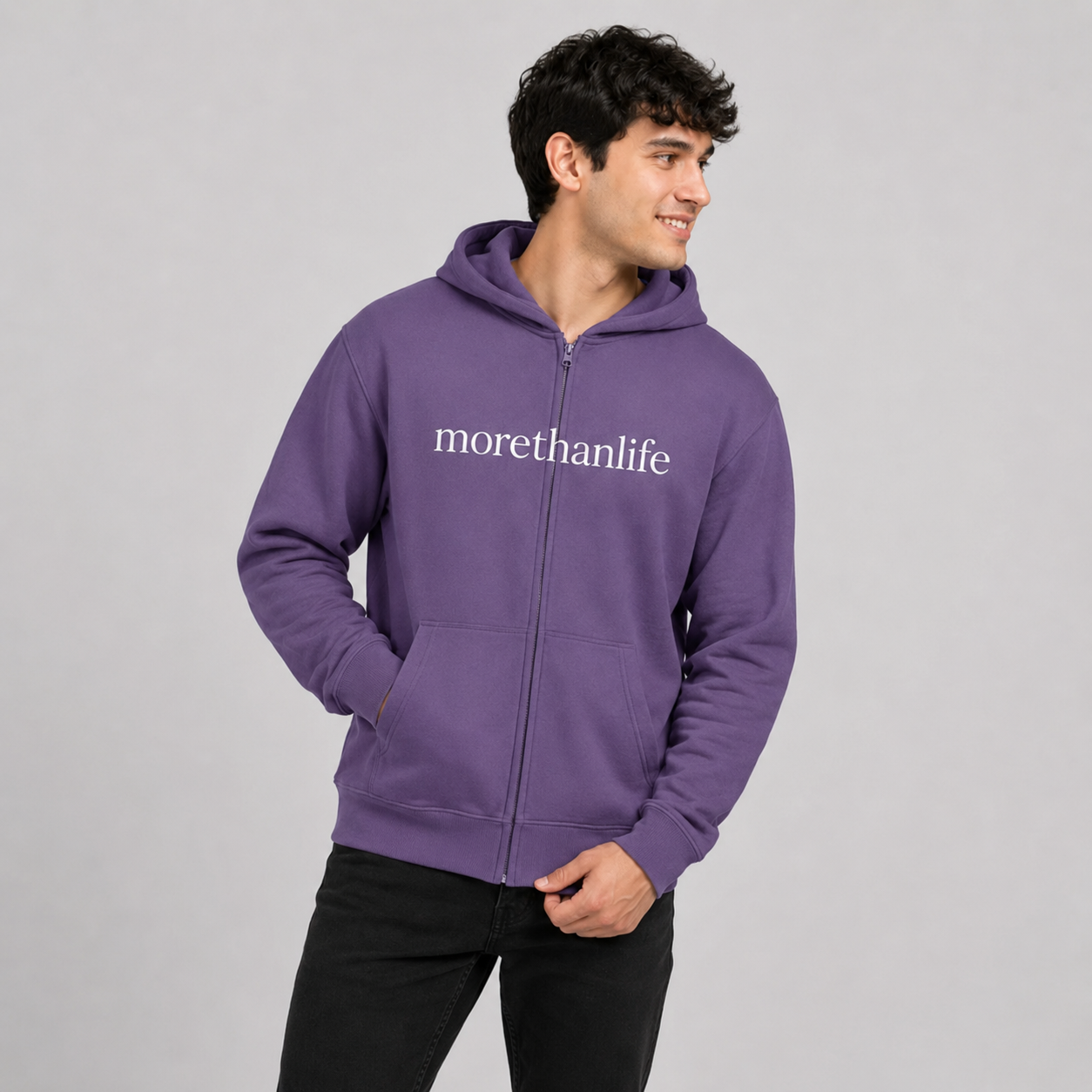 The Original 'More than life' Zip-Up Hoodie