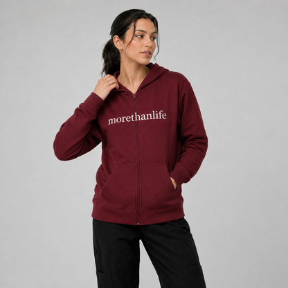 The Original 'More than life' Zip-Up Hoodie